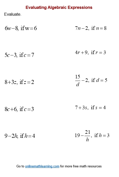 Writing Expressions Worksheet: Simplify Math with Ease