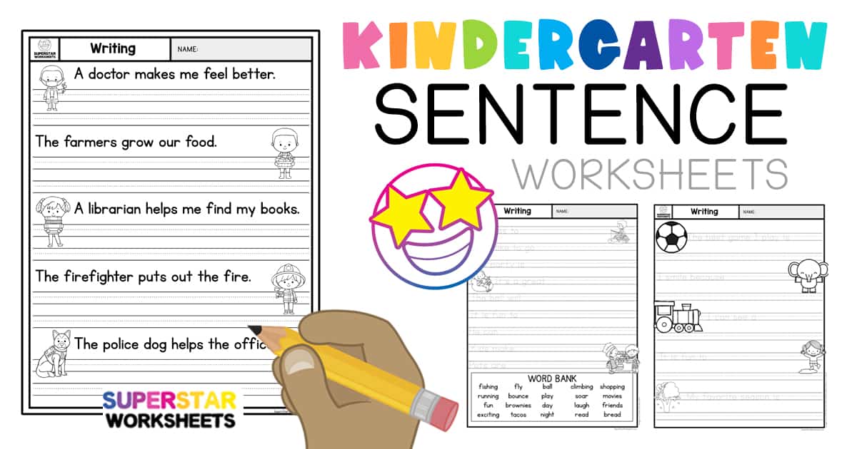 Writing Simple Sentences Kindergarten Worksheets Free Printable Worksheet