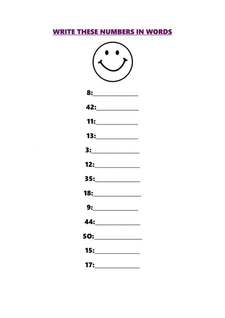 5 Ways to Master Writing Word Numbers Worksheets