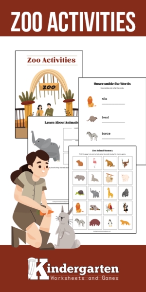 Zoo Animals Worksheet For Preschool